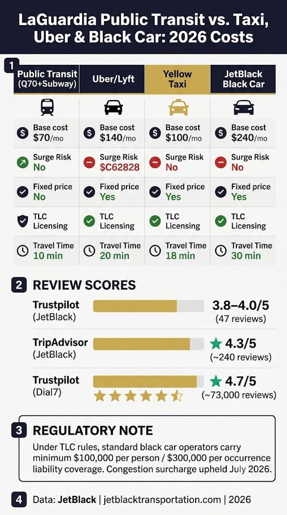 Laguardia Public Transit: 7 Honest Routes To Manhattan In 2026 3 August 31, 2026 Infographic Laguardia Public Transit