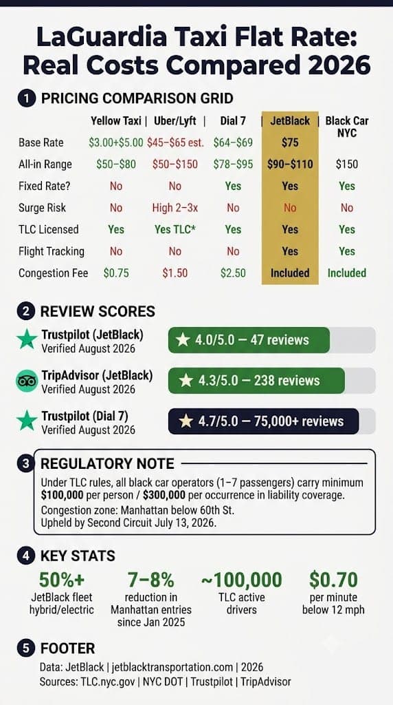 Infographic Laguardia Taxi Flat Rate