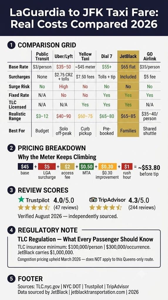 Infographic Laguardia To Jfk Taxi Fare