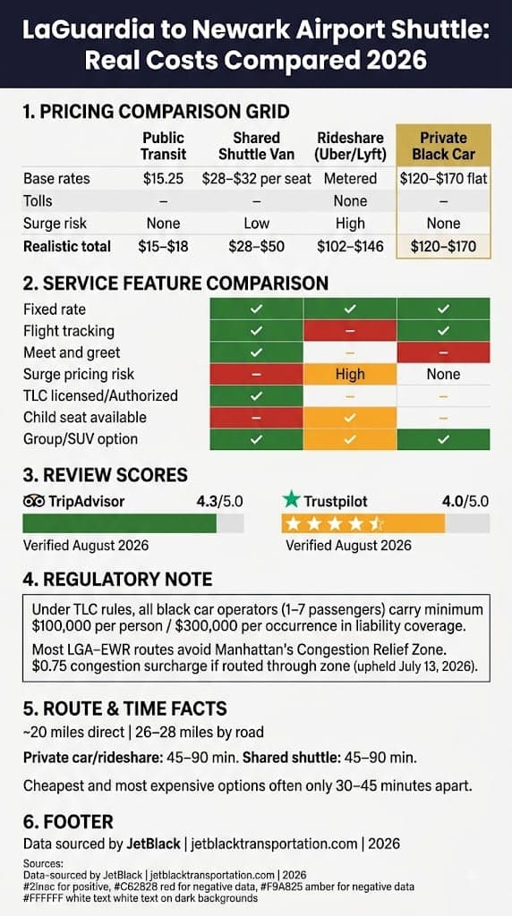Infographic Laguardia To Newark Airport Shuttle