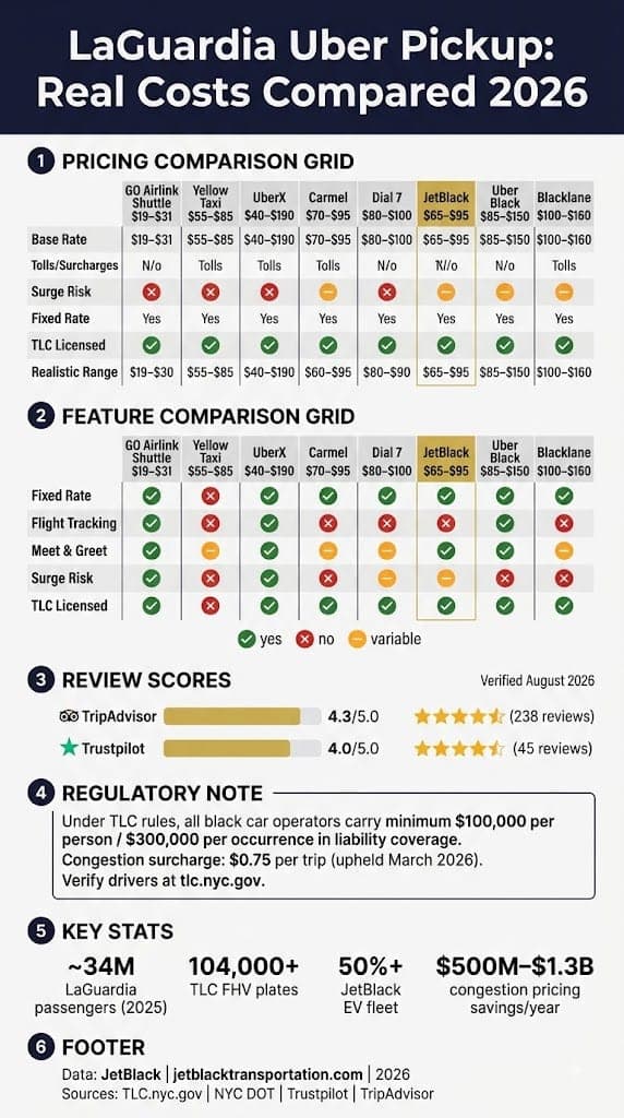 Laguardia Uber Pickup: 7 Honest Facts For Business Travel 2026 3 August 12, 2026 Infographic Laguardia Uber Pickup