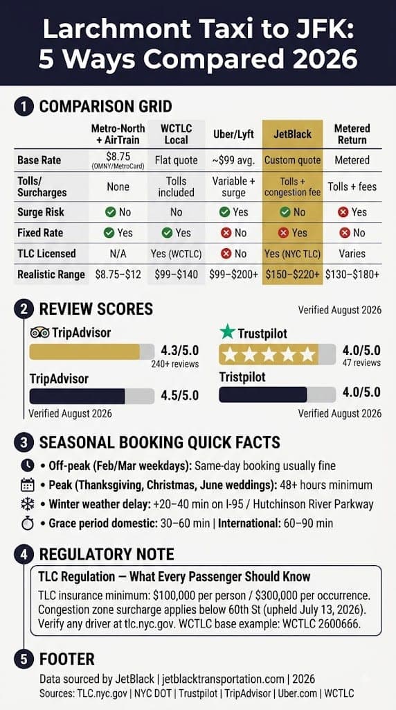 Larchmont Taxi: 7 Honest Seasonal Facts For 2026 3 August 13, 2026 Infographic Larchmont Taxi