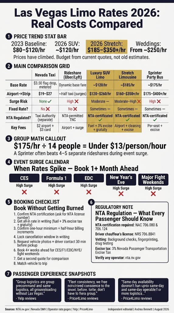 Infographic Las Vegas Limo Rates
