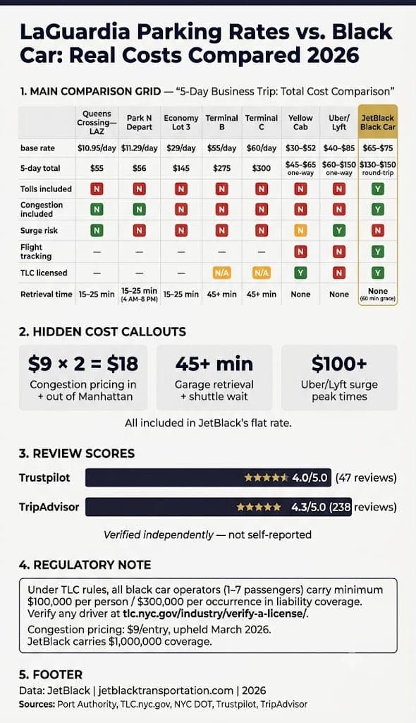 Infographic Laguardia Parking Rates