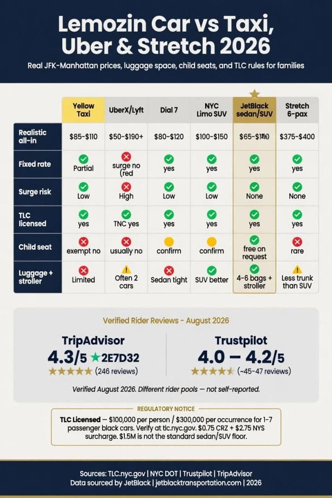 Nyc For-Hire Vehicle Landscape Comparing Black Cars, Yellow Taxis, Rideshares, And Limos On Licensing, Insurance, Surge, And Luggage Capacity