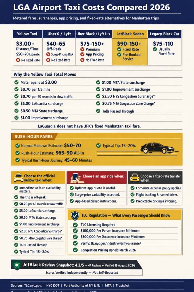 Infographic Nyc For-Hire Vehicle Landscape Comparison Black Cars Yellow Taxis Ride Shares Lga 