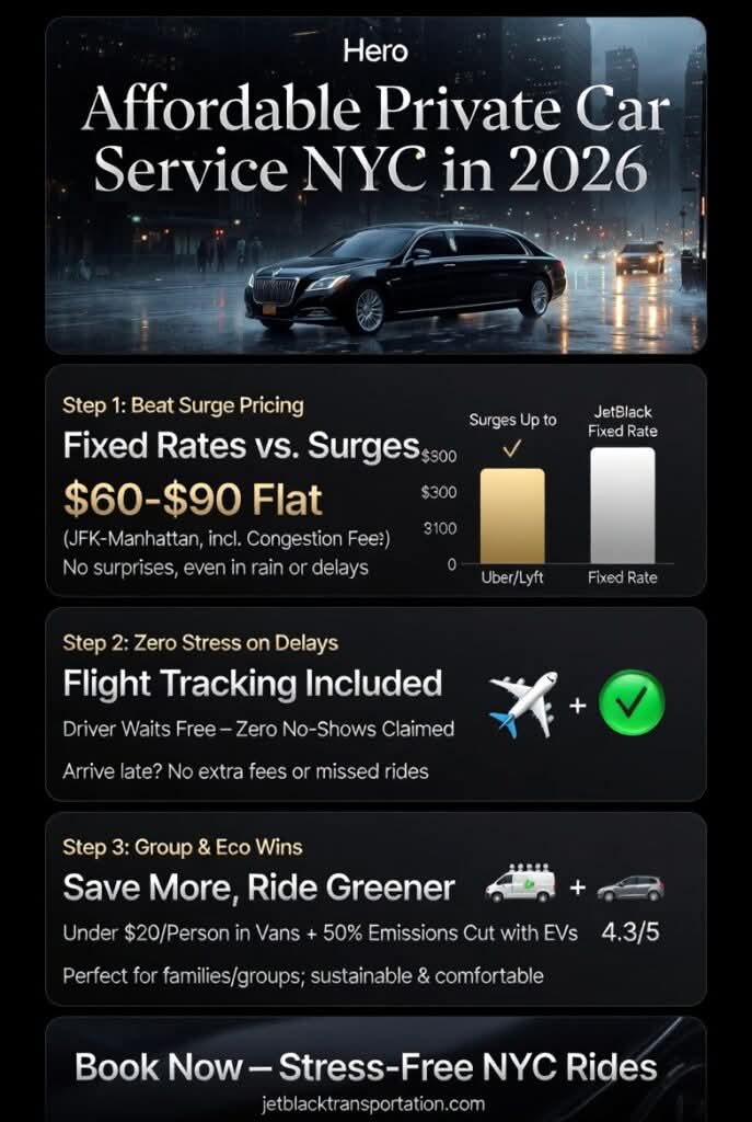 Infographic affordable private car service nyc