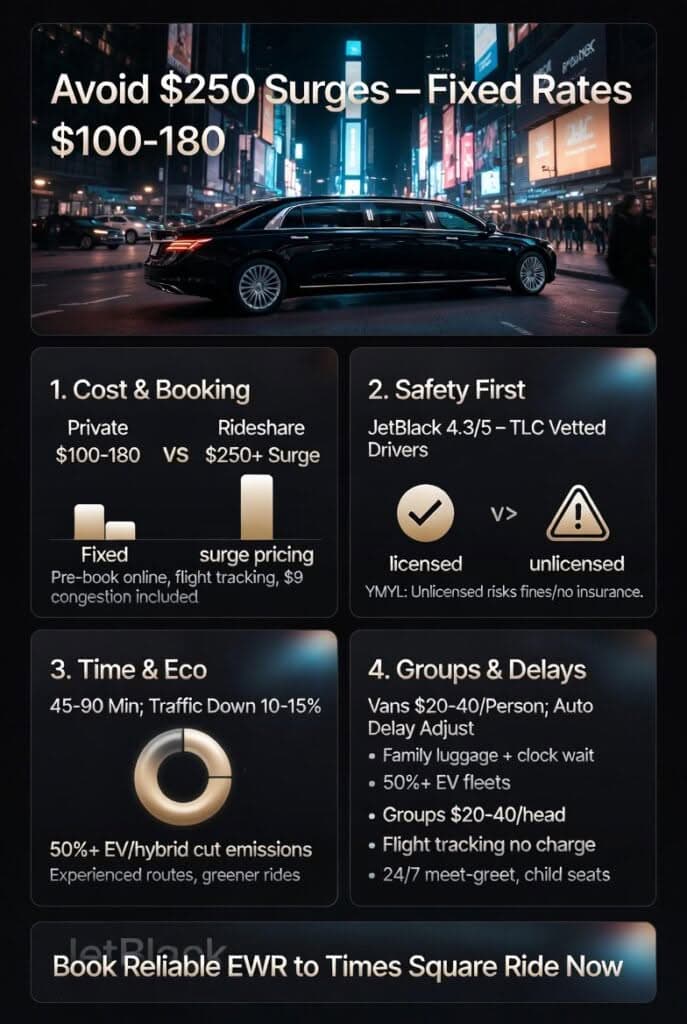 Infographic How To Book A Car Service From Newark To Times Square