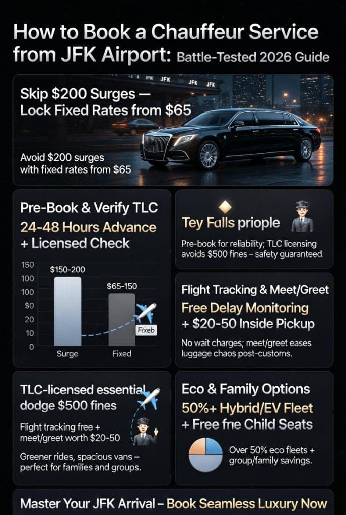 Infographic How To Book A Chauffeur Service From Jfk Airport