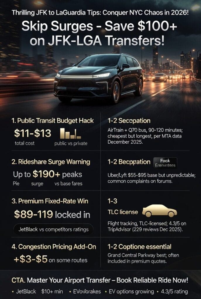 Infographic jfk to laguardia transportation tips