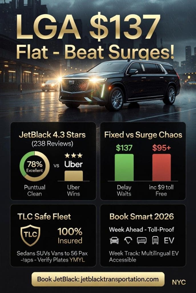 Luxury Car Service From Laguardia In 2026: Battle-Tested Survival Guide From The Curbside Trenches 3 August 13, 2026 Infographic Luxury Car Service From Laguardia
