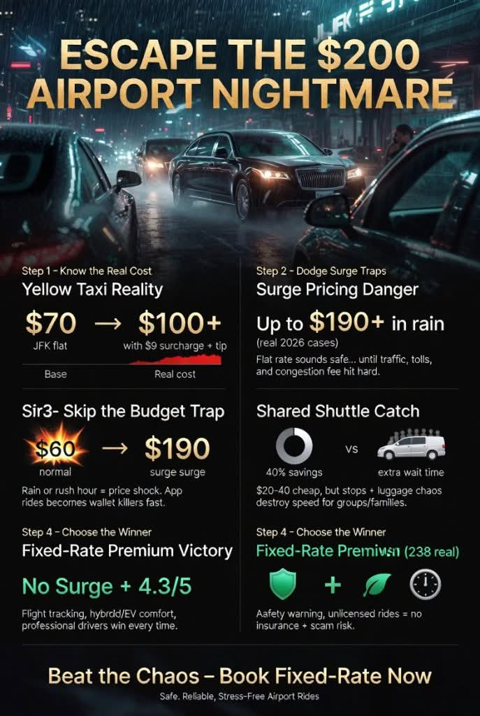 Infographic nyc taxi to airport