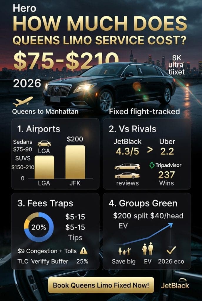 How Much Does Queens Limo Service Cost? 2026 Battle-Tested Breakdown 3 August 18, 2026 Infographic How Much Does Queens Limo Service Cost