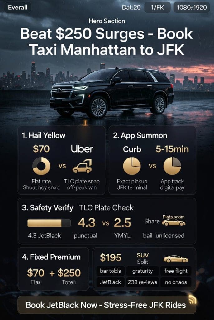 How To Book A Taxi From Manhattan To Jfk In 2026: The No-Bs Survival Guide From A Street-Worn Nyc Vet 3 August 26, 2026 Infographic How To Book A Taxi From Manhattan To Jfk