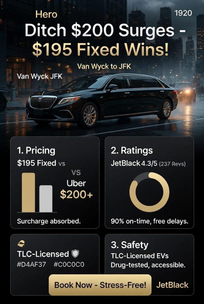 Luxury Taxi From Nyc To Jfk: Navigating 2026 Chaos Like A Pro 3 August 26, 2026 Infographic Luxury Taxi From Nyc To Jfk