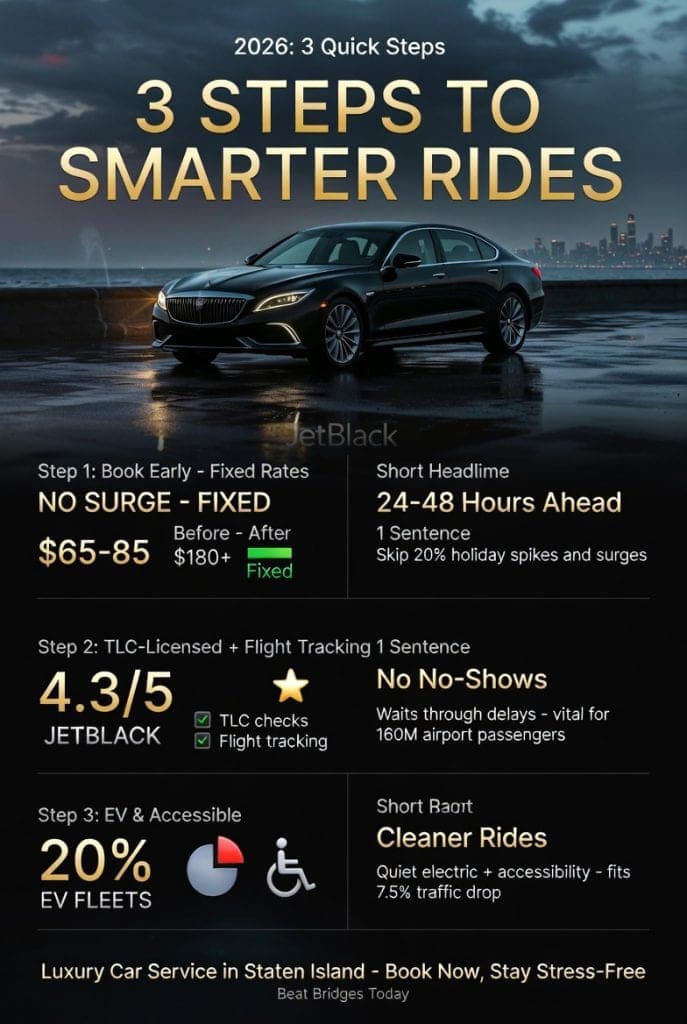 Luxury Car Service In Staten Island — 2026: What Actually Works When The Bridges Hate You 3 August 14, 2026 Infographic Luxury Car Service In Staten