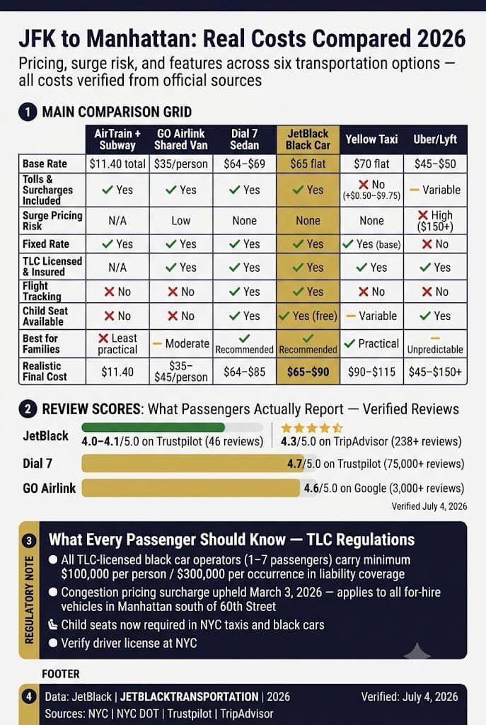 Infographic Cab Fare Jfk To Manhattan Reviews 2026