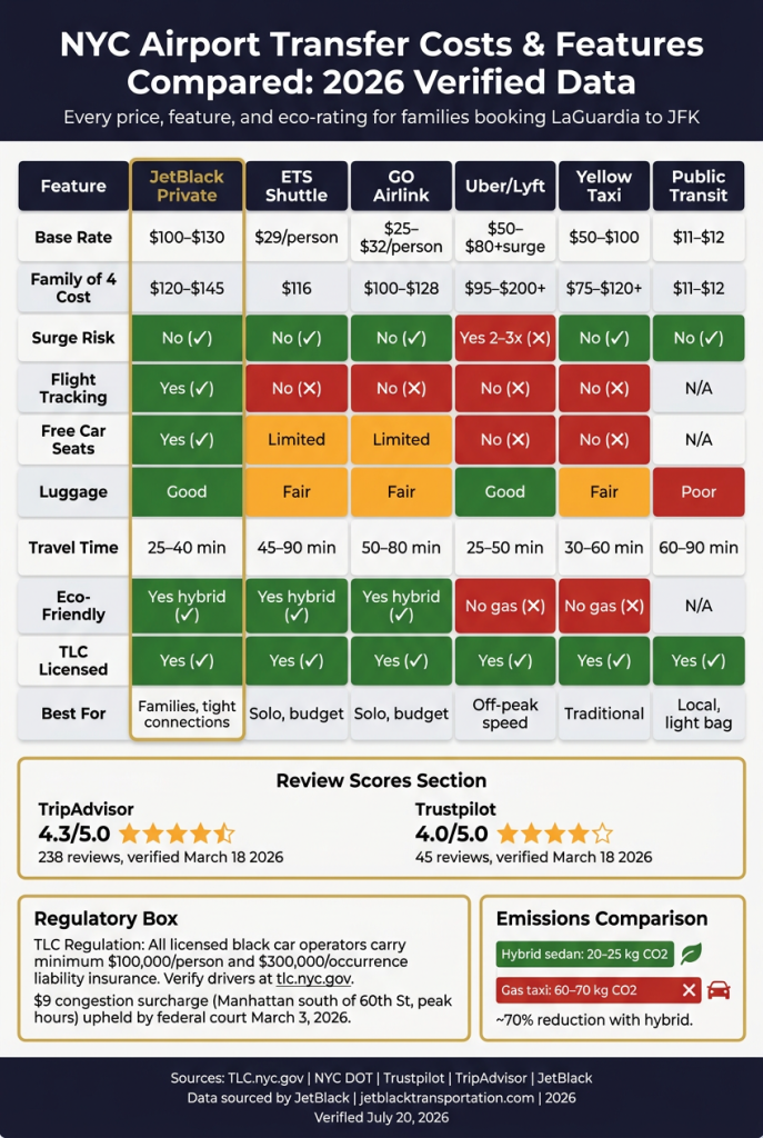 Infographic Eco Friendly Transportation From Laguardia To Jfk