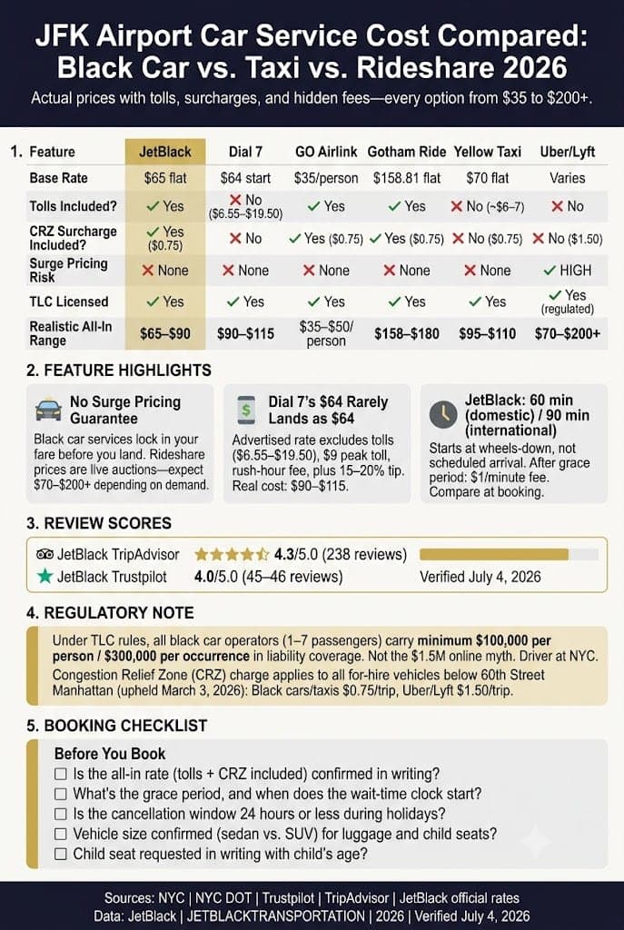 How Much Is A Car Service To Jfk Airport? Honest 2026 Guide 3 August 21, 2026 Infographic How Much Is A Car Service To Jfk Airport