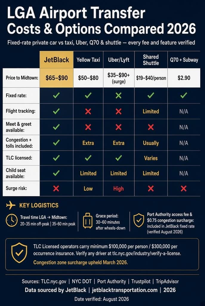 Nyc For-Hire Vehicle Landscape Comparing Black Cars, Yellow Taxis, Rideshares, And Limos Infographic