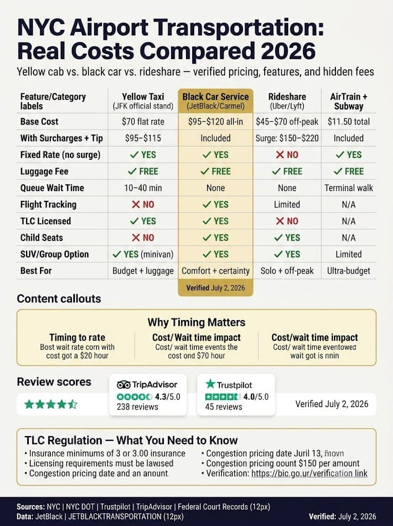 Infographic How To Estimate Taxi Fare To Jfk