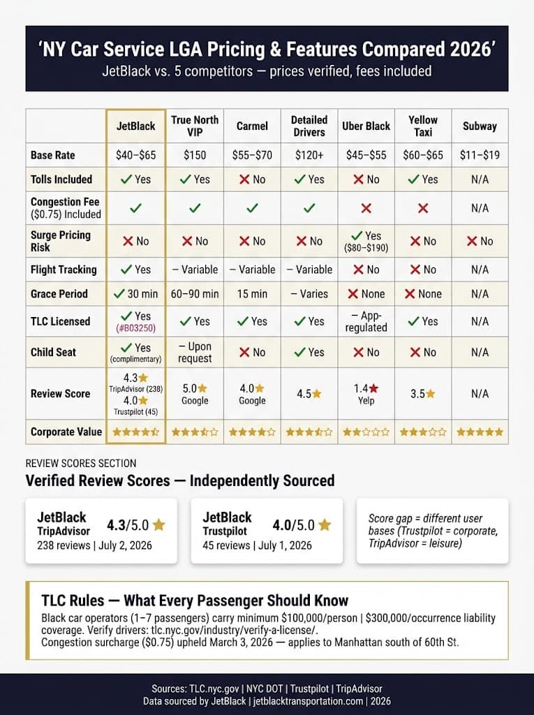 Infographic Ny Car Service Lga Reviews 2026