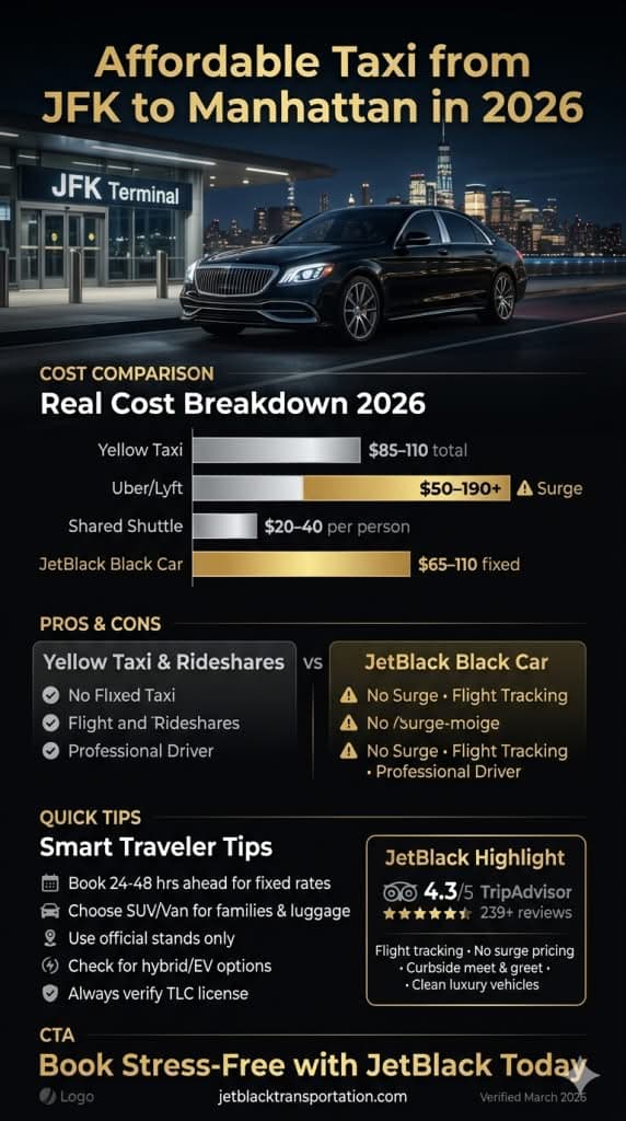 Affordable Taxi from JFK to Manhattan in 2026: What I’ve Learned After Too Many Late-Night Runs Emily Davis October 17, 2026