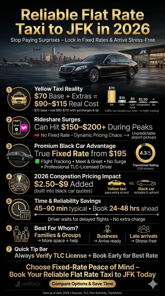 reliable flat rate taxi to jfk
