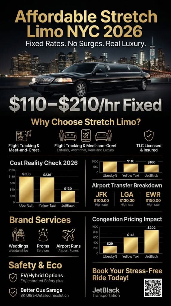 Affordable Stretch Limo Nyc Congestion Pricing Comparison 2026 Infographic Vs Ride-Sharing Costs