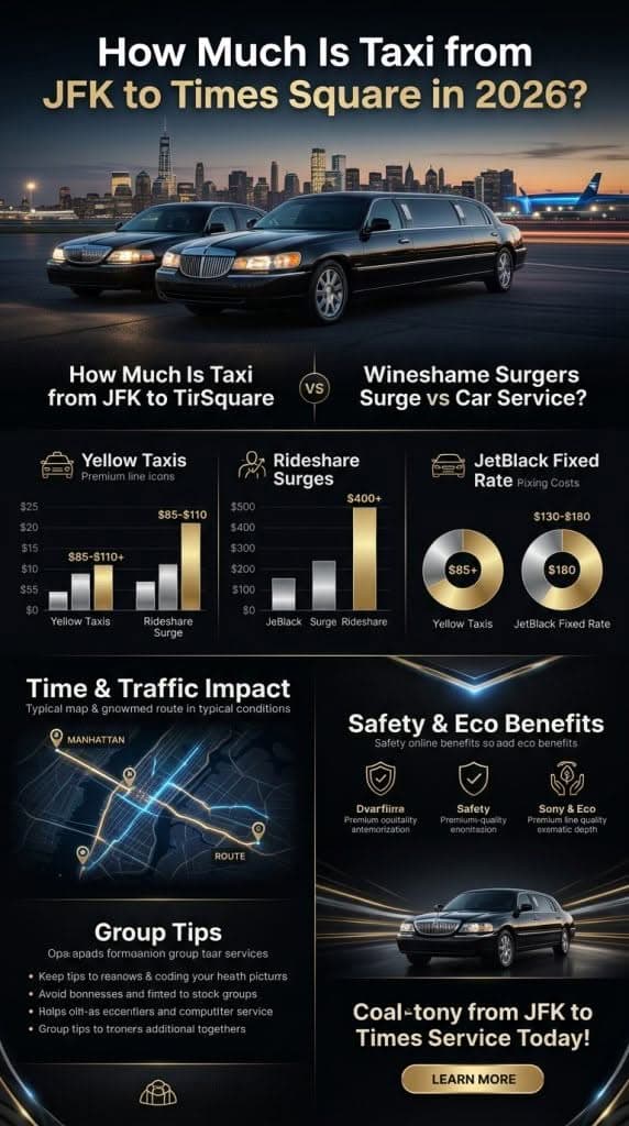  Infographic Showing How Much Is Taxi From Jfk To Times Square Vs Fixed-Rate Black Car Service