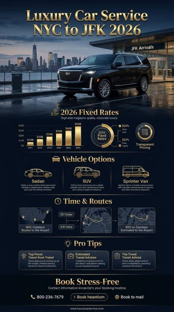 Luxury Car Service Nyc To Jfk Luxury Car Service Nyc To Jfk Pricing Routes And Benefits Infographic 2026