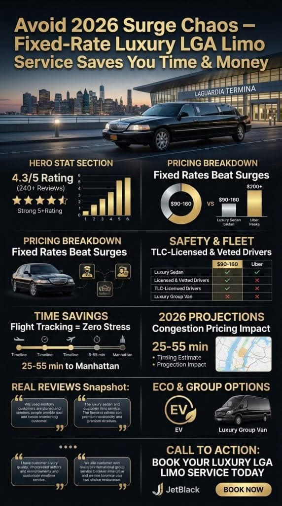 Luxury Lga Limo Service Infographic Showing 2026 Nyc Congestion Pricing Impacts On Luxury Lga Limo Service