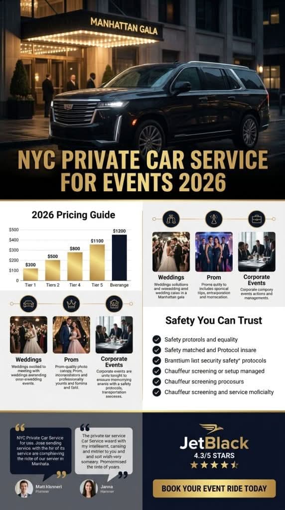 nyc private car service for events nyc private car service for events cost comparison infographic 2026