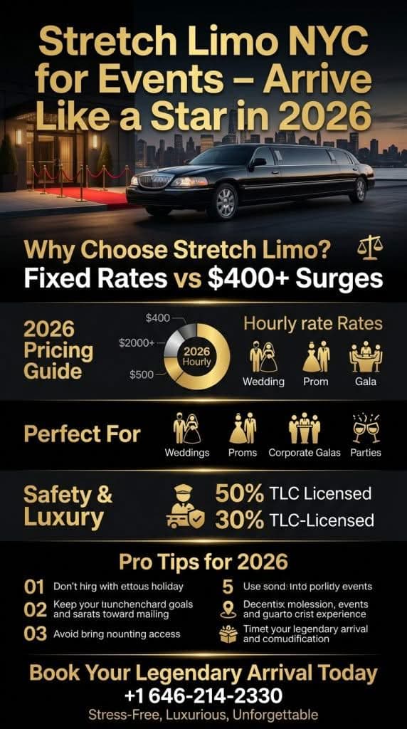 stretch limo nyc for events infographic