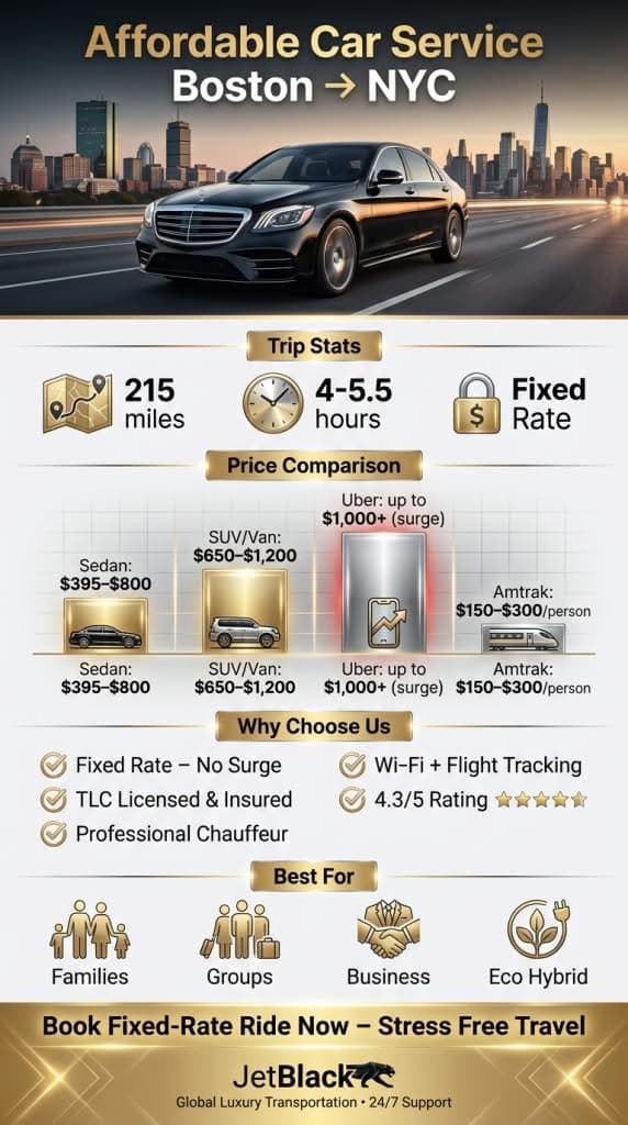 affordable car service from boston to nyc