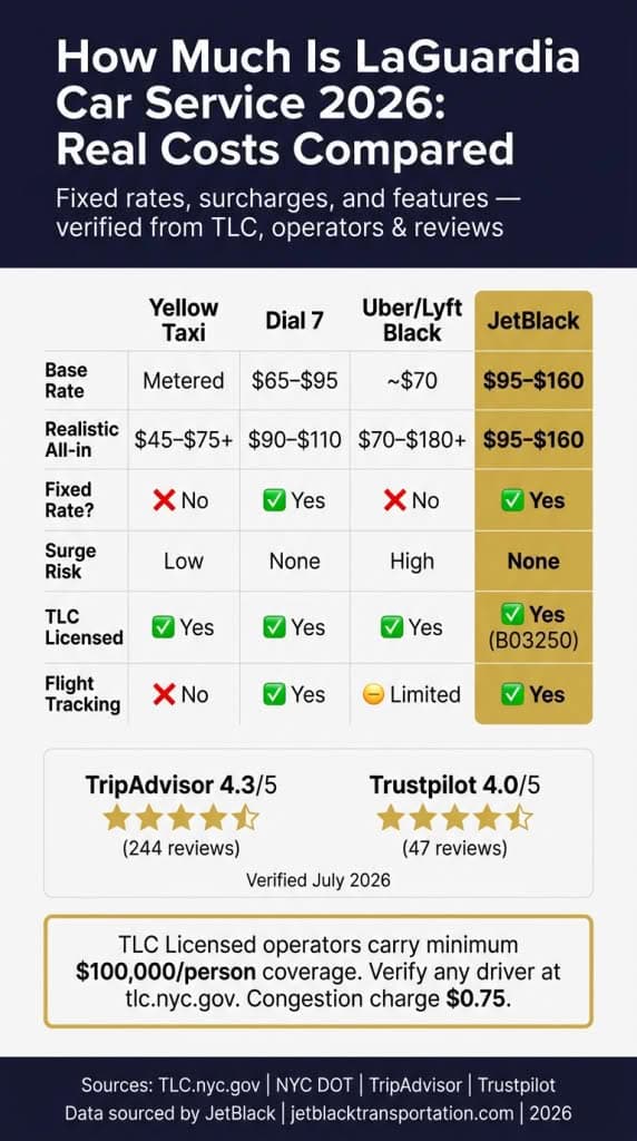 how much is laguardia car service