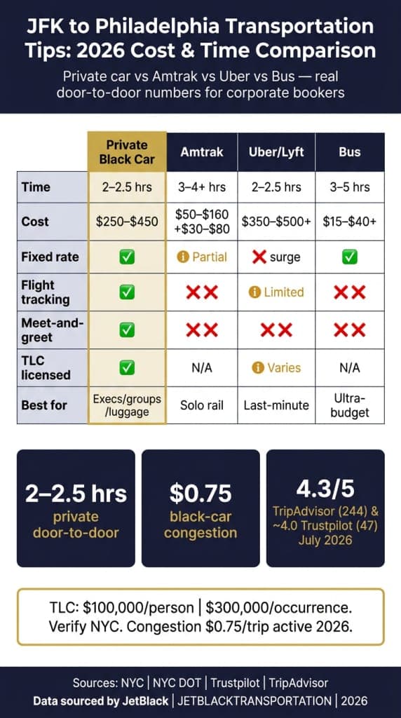 jfk to philadelphia transportation tips