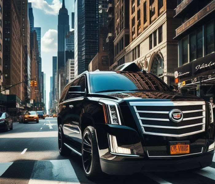Luxury Black Car Service In Nyc Offering A Comfortable Ride Through Manhattan Streets