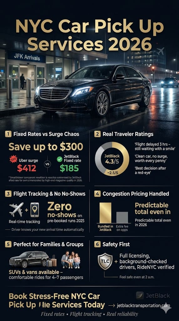 New York City Car Pick Up Services In 2026: The No-Bs Guide To Getting Where You Need To Go Without Losing Your Mind (Or Your Wallet) 3 August 25, 2026 Infographic Car Pick Up Services