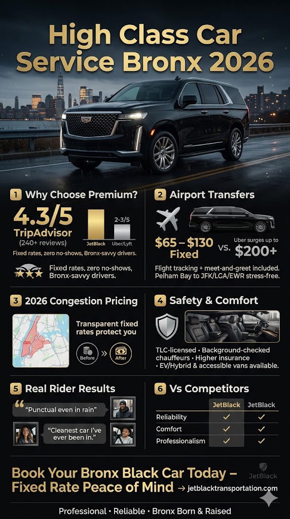 Infographic High Class Car Service Bronx