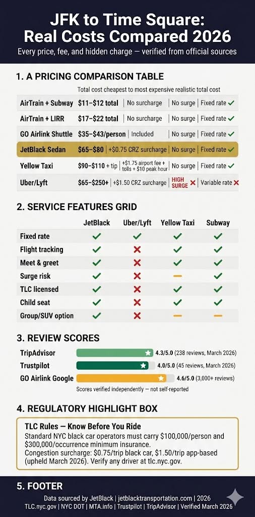 Infographic Jfk To Time Square