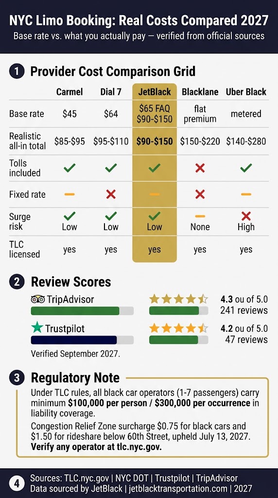 Limo Booking NYC: 7 Honest Facts for Corporate Travel 2027 3 October 31, 2026 Infographic limo booking
