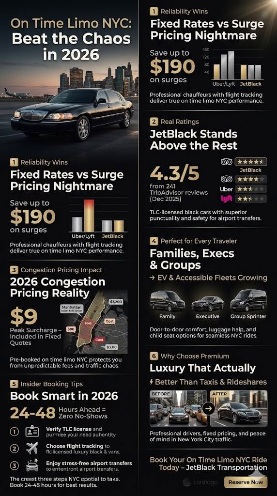 On Time Limo NYC: 6 Proven Seasonal Truths for Corporate Bookers 2026 3 October 10, 2026 Infographic on time limo nyc