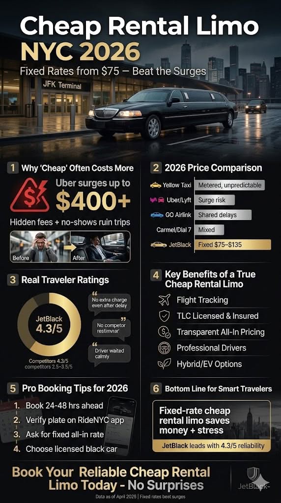 Infographic Cheap Rental Limo