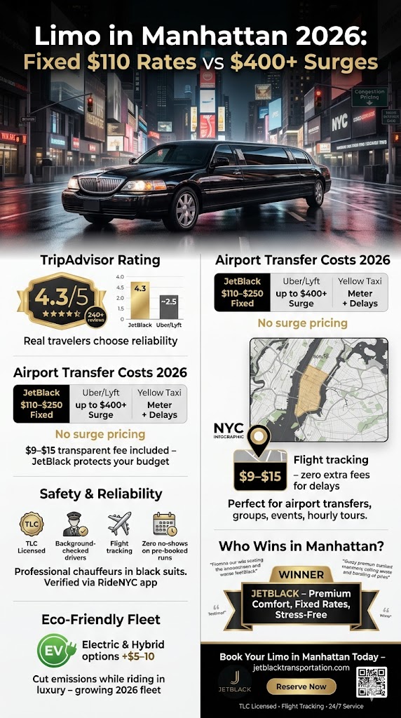 Infographic Limo In Manhattan