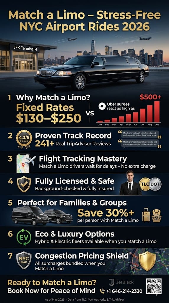 Match A Limo Nyc: 5 Honest Comparisons For First-Time Visitors 2026 3 August 23, 2026 Infographic Match A Limo