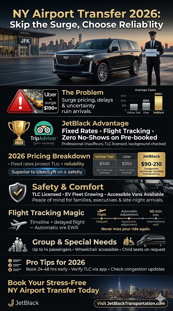 Ny Airport Transfer For Families: 5 Honest Options Compared 2026 3 July 18, 2026 Infographic Ny Airport Transfer