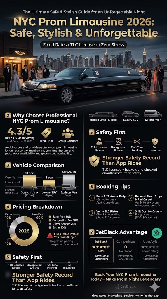 NYC Prom Limousine 2026: 5 Honest Facts Before You Book 3 October 13, 2026 Infographic nyc prom limousine