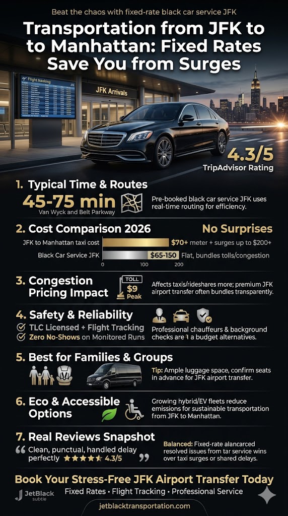 Infographic Transportation From Jfk To