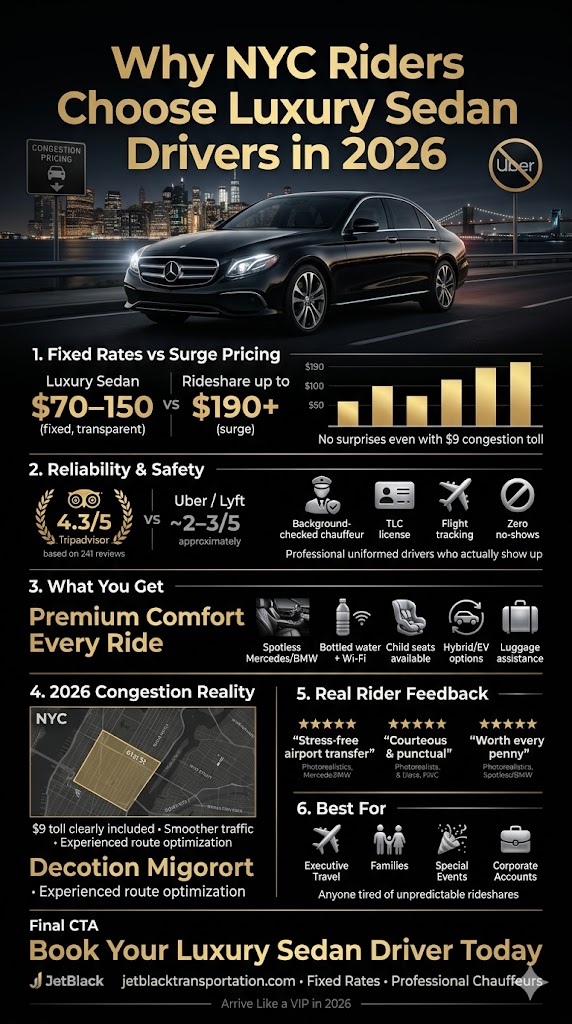 Infographic Luxury Sedan Driver